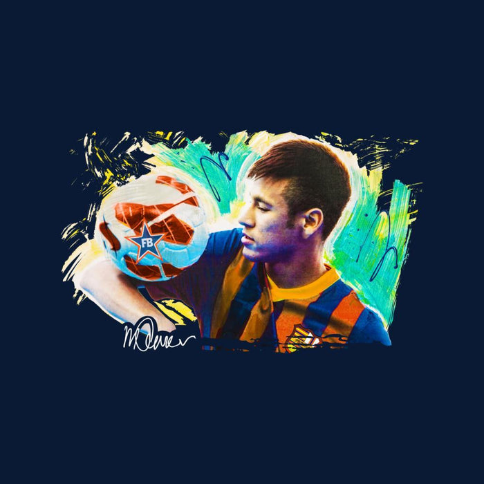 Sidney Maurer Original Portrait Of Neymar Barcelona Kids T-Shirt - Kids Boys T-Shirt