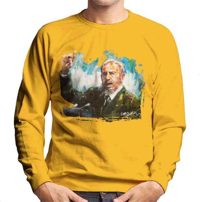 Sidney Maurer Original Portrait Of Fidel Castro Mens Sweatshirt - Mens Sweatshirt