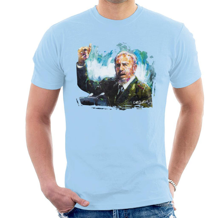 Sidney Maurer Original Portrait Of Fidel Castro Mens T-Shirt - Mens T-Shirt
