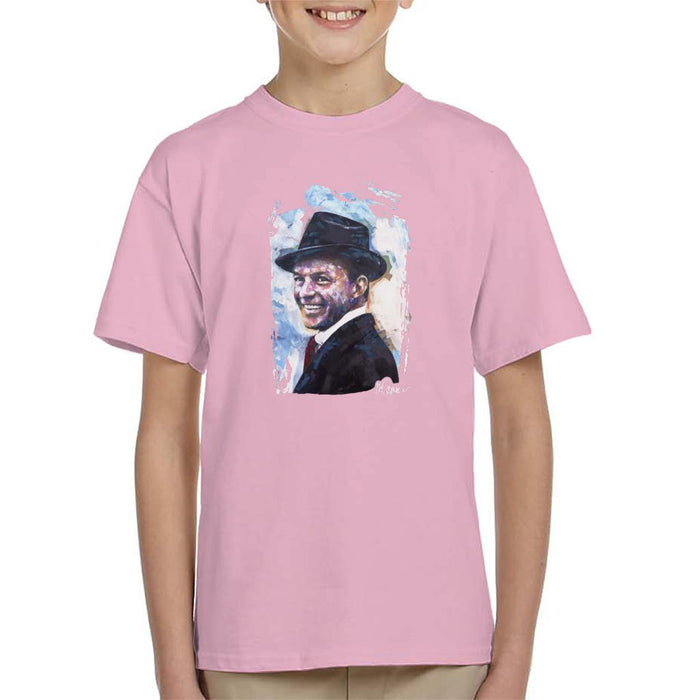 Sidney Maurer Original Portrait Of Frank Sinatra Hat Kids T-Shirt - Kids Boys T-Shirt