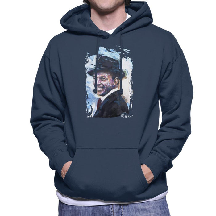Sidney Maurer Original Portrait Of Frank Sinatra Hat Mens Hooded Sweatshirt - Mens Hooded Sweatshirt