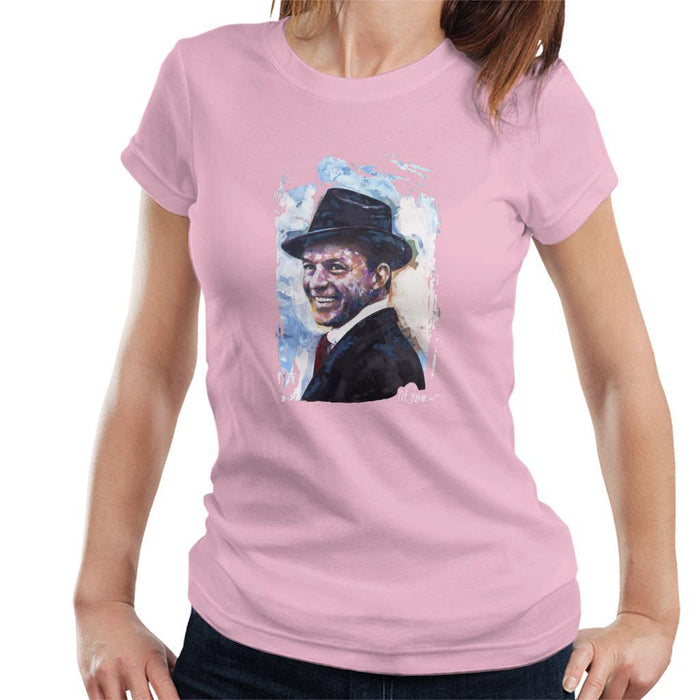 Sidney Maurer Original Portrait Of Frank Sinatra Hat Womens T-Shirt - Womens T-Shirt