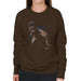 Sidney Maurer Original Portrait Of Joe Louis Womens Sweatshirt - Small / Chocolate - Womens Sweatshirt