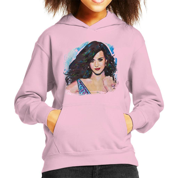Sidney Maurer Original Portrait Of Katy Perry Long Hair Kids Hooded Sweatshirt - Kids Boys Hooded Sweatshirt