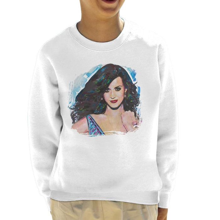 Sidney Maurer Original Portrait Of Katy Perry Long Hair Kids Sweatshirt - Kids Boys Sweatshirt