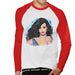 Sidney Maurer Original Portrait Of Katy Perry Long Hair Mens Baseball Long Sleeved T-Shirt - Mens Baseball Long Sleeved T-Shirt