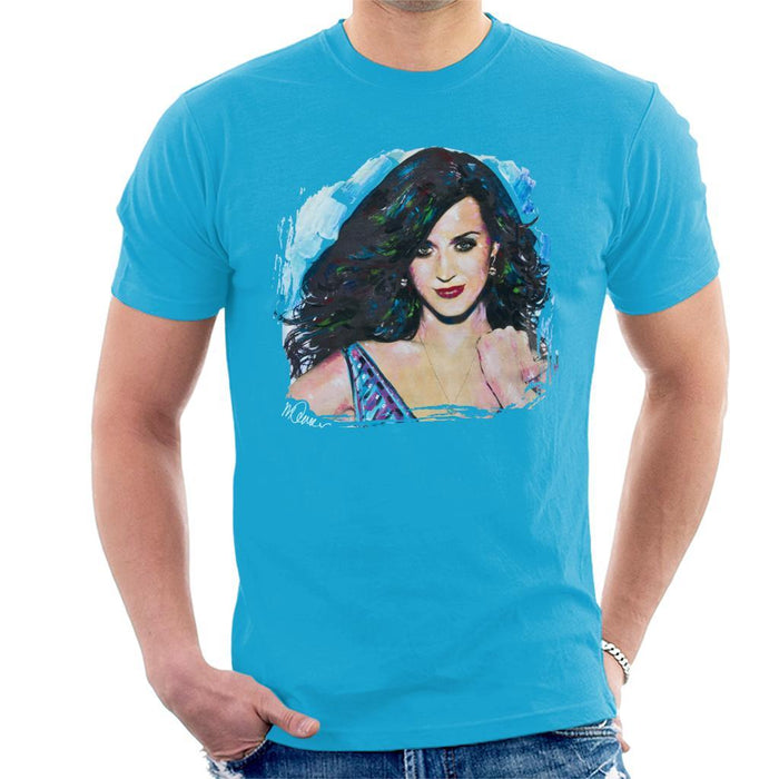 Sidney Maurer Original Portrait Of Katy Perry Long Hair Mens T-Shirt - Mens T-Shirt