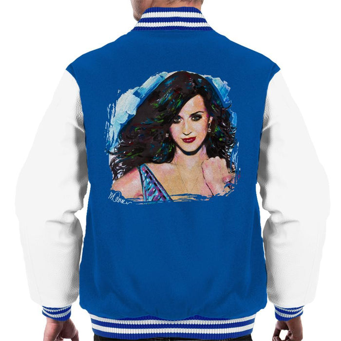 Sidney Maurer Original Portrait Of Katy Perry Long Hair Mens Varsity Jacket - Mens Varsity Jacket