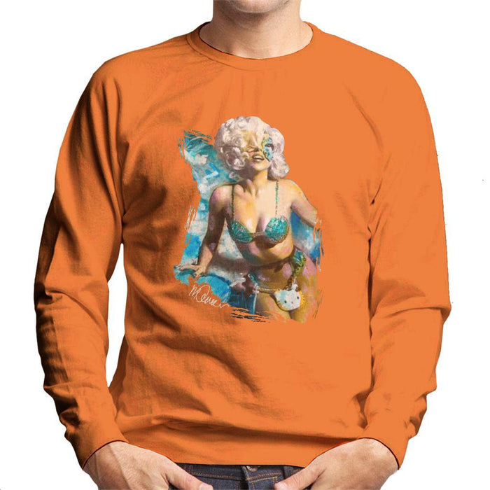 Sidney Maurer Original Portrait Of Lady Gaga Sea Shell Bikini Mens Sweatshirt - Mens Sweatshirt