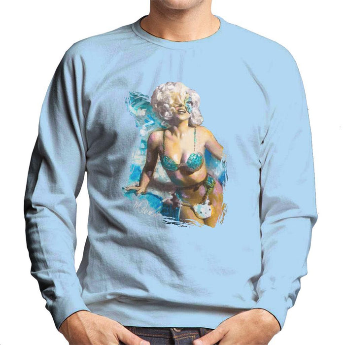 Sidney Maurer Original Portrait Of Lady Gaga Sea Shell Bikini Mens Sweatshirt - Mens Sweatshirt
