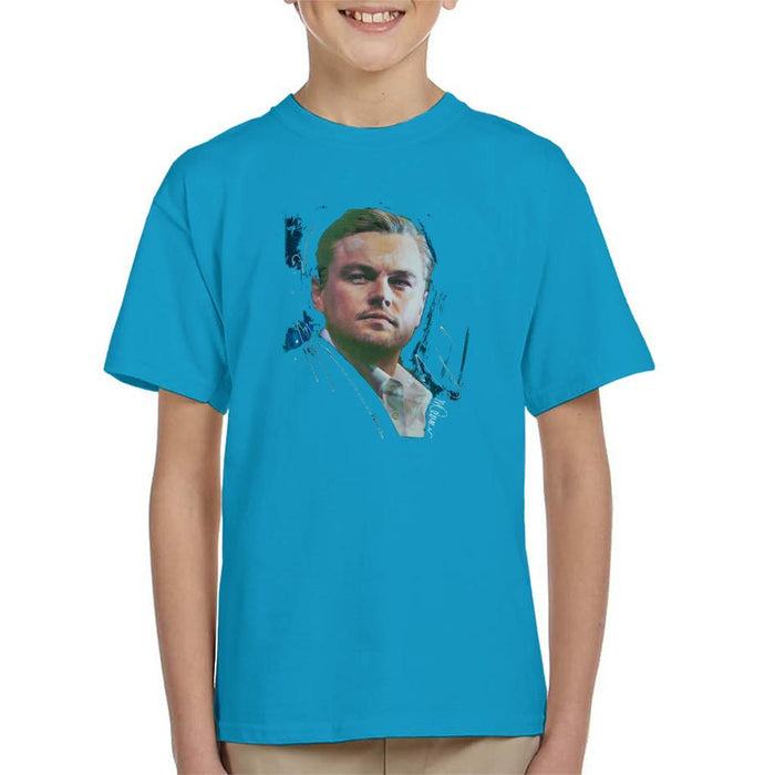 Sidney Maurer Original Portrait Of Leonardo DiCaprio Stare Kids T-Shirt - Kids Boys T-Shirt