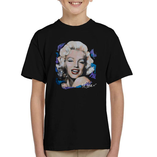 Sidney Maurer Original Portrait Of Marilyn Monroe Red Lips Kid's T-Shirt