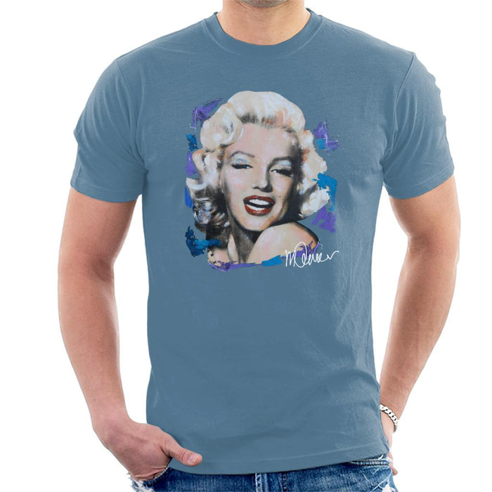 Sidney Maurer Original Portrait Of Marilyn Monroe Red Lips Men's T-Shirt