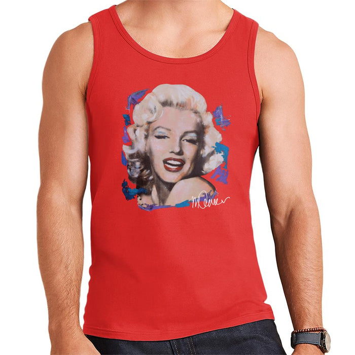 Sidney Maurer Original Portrait Of Marilyn Monroe Red Lips Men's Vest