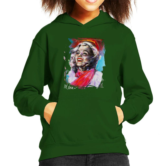 Sidney Maurer Original Portrait Of Marilyn Monroe Scarf Kid's Hooded Sweatshirt
