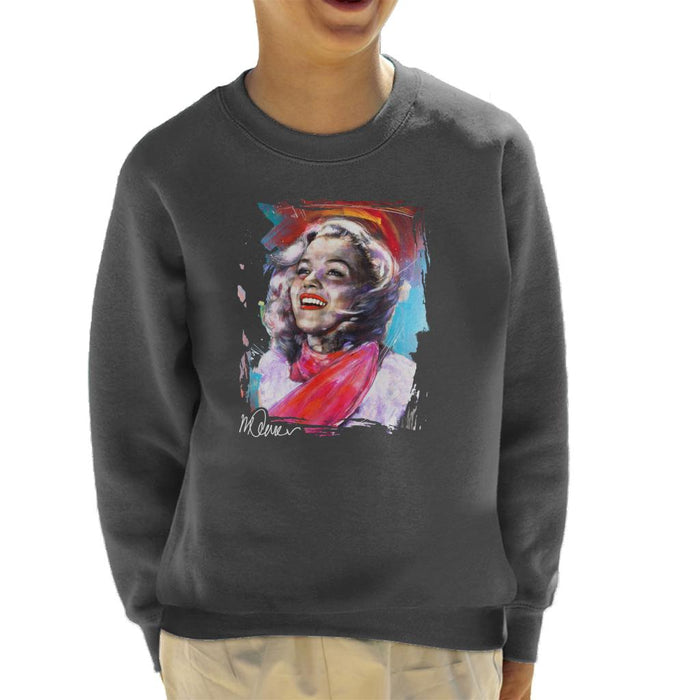 Sidney Maurer Original Portrait Of Marilyn Monroe Scarf Kid's Sweatshirt