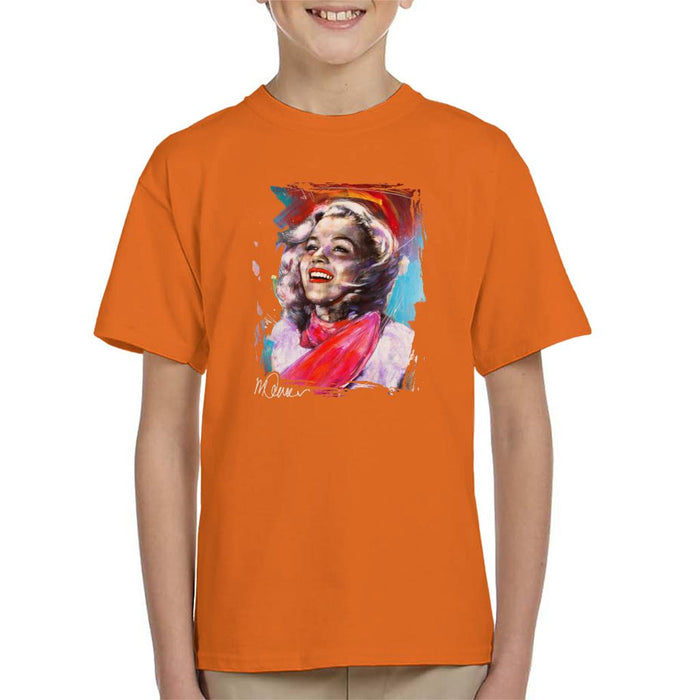 Sidney Maurer Original Portrait Of Marilyn Monroe Scarf Kid's T-Shirt