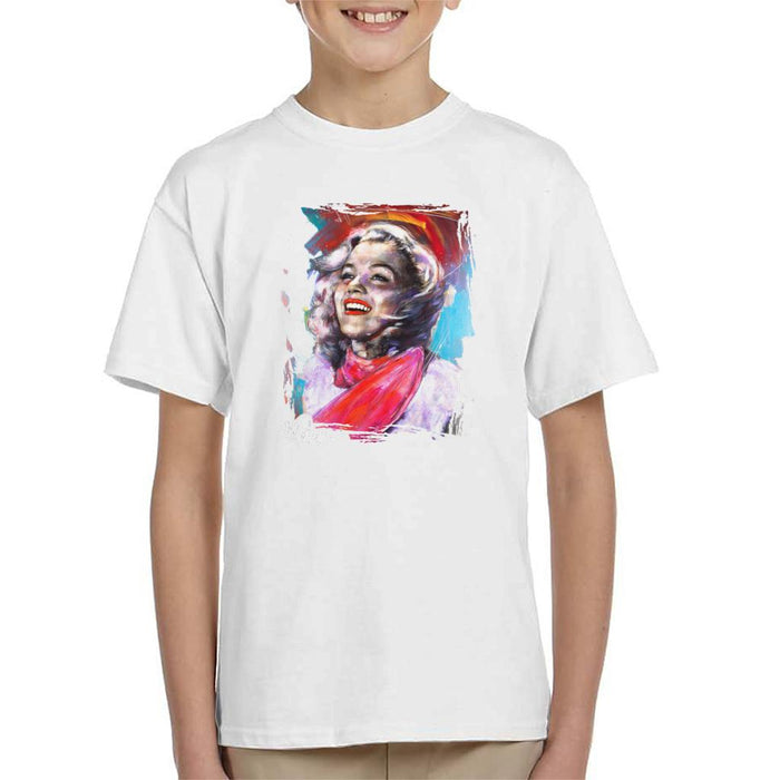 Sidney Maurer Original Portrait Of Marilyn Monroe Scarf Kid's T-Shirt