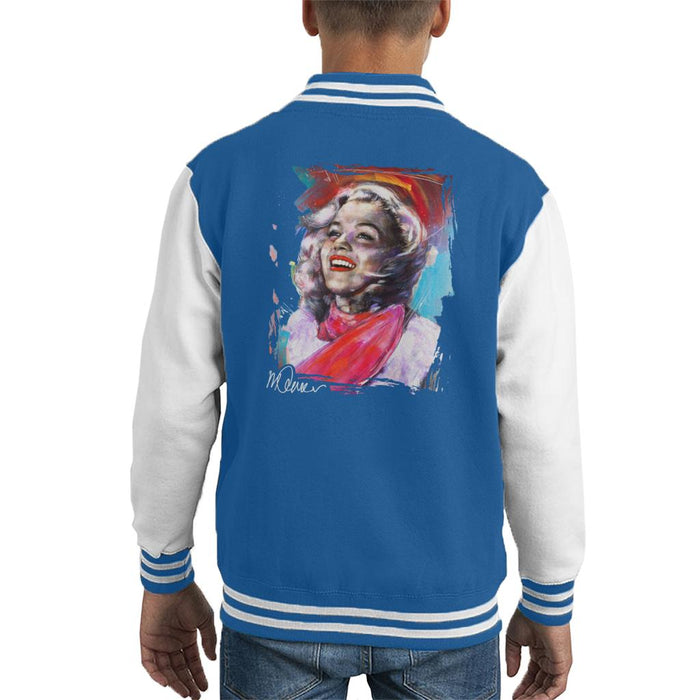 Sidney Maurer Original Portrait Of Marilyn Monroe Scarf Kid's Varsity Jacket