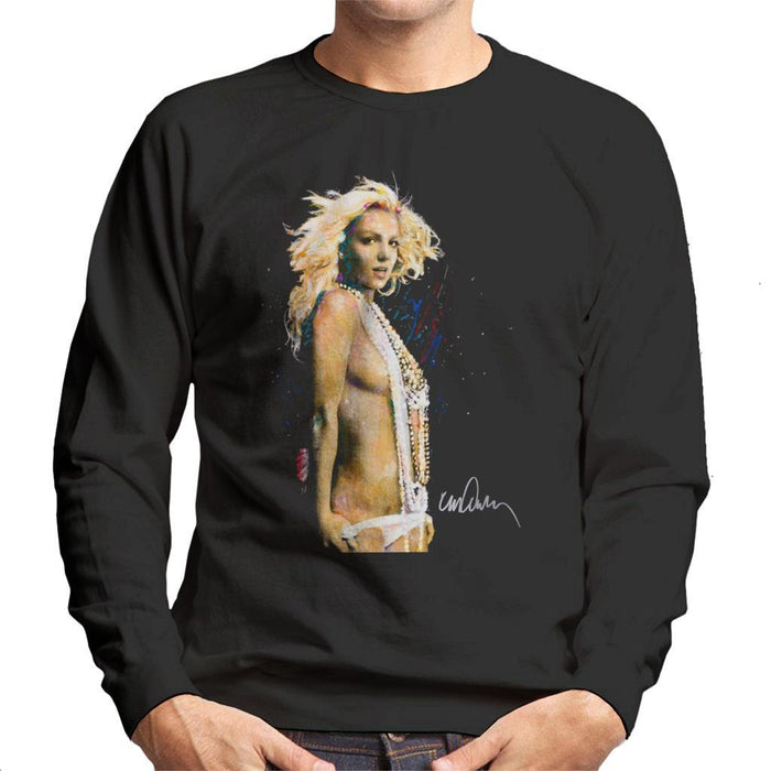 Sidney Maurer Original Portrait Of Britney Spears Necklaces Mens Sweatshirt - Mens Sweatshirt