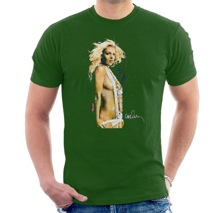Sidney Maurer Original Portrait Of Britney Spears Necklaces Mens T-Shirt - Mens T-Shirt