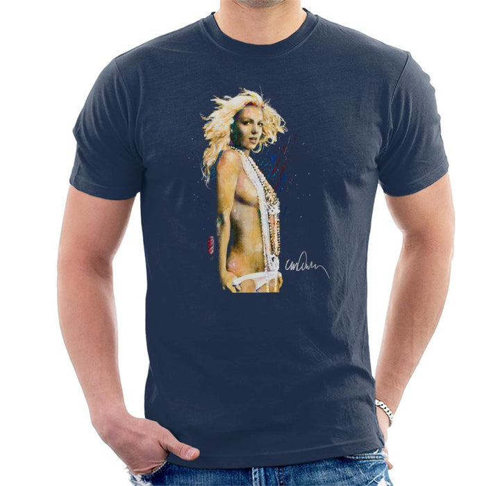 Sidney Maurer Original Portrait Of Britney Spears Necklaces Mens T-Shirt - Mens T-Shirt