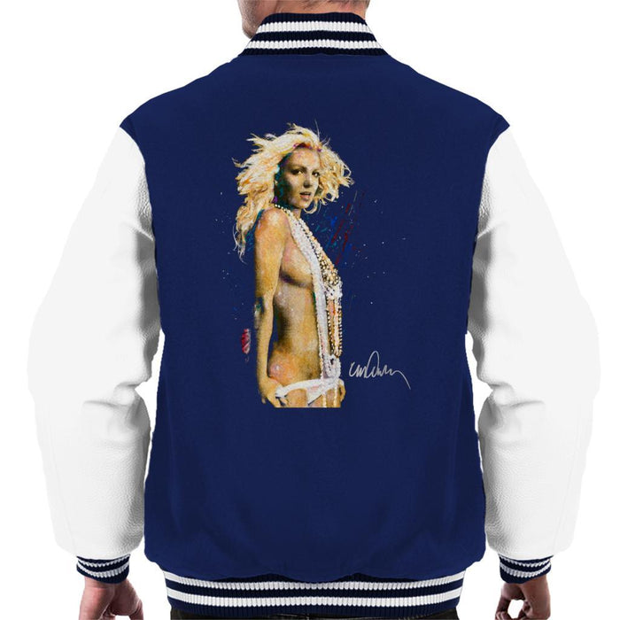 Sidney Maurer Original Portrait Of Britney Spears Necklaces Mens Varsity Jacket - Mens Varsity Jacket