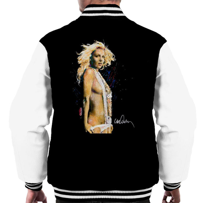 Sidney Maurer Original Portrait Of Britney Spears Necklaces Mens Varsity Jacket - Mens Varsity Jacket