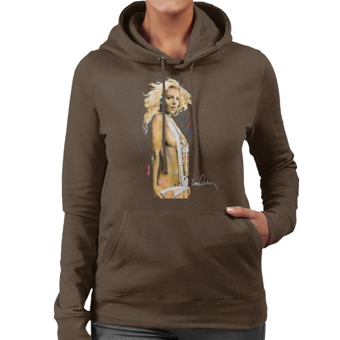 Sidney Maurer Original Portrait Of Britney Spears Necklaces Womens Hooded Sweatshirt - Womens Hooded Sweatshirt