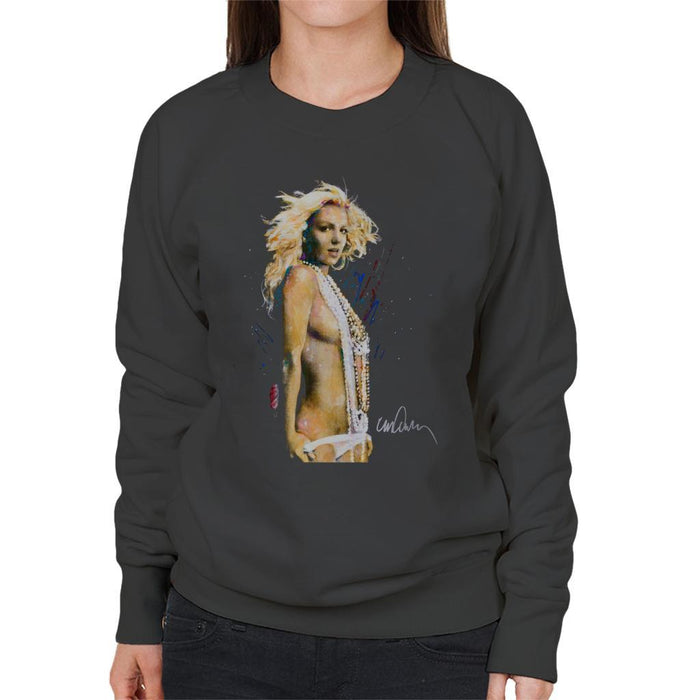 Sidney Maurer Original Portrait Of Britney Spears Necklaces Womens Sweatshirt - Womens Sweatshirt
