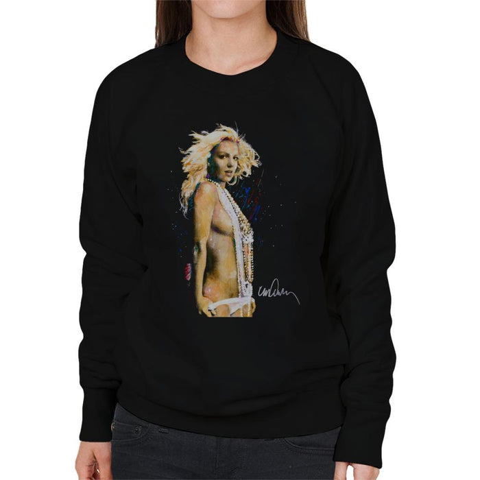 Sidney Maurer Original Portrait Of Britney Spears Necklaces Womens Sweatshirt - Womens Sweatshirt