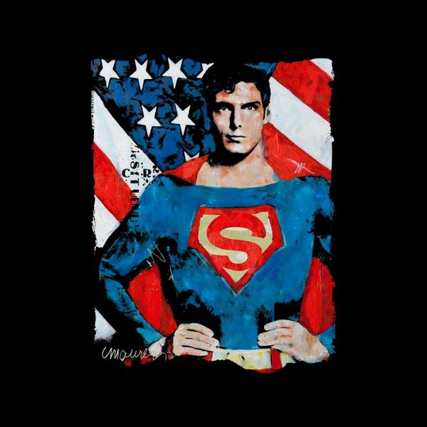 Sidney Maurer Original Portrait Of Superman Christopher Reeve Men's Hooded Sweatshirt