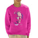 Sidney Maurer Original Portrait Of Clint Eastwood Kids Sweatshirt - X-Small (3-4 yrs) / Hot Pink - Kids Boys Sweatshirt