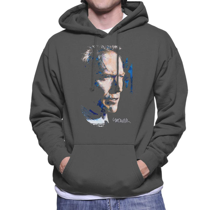 Sidney Maurer Original Portrait Of Clint Eastwood Mens Hooded Sweatshirt - Mens Hooded Sweatshirt
