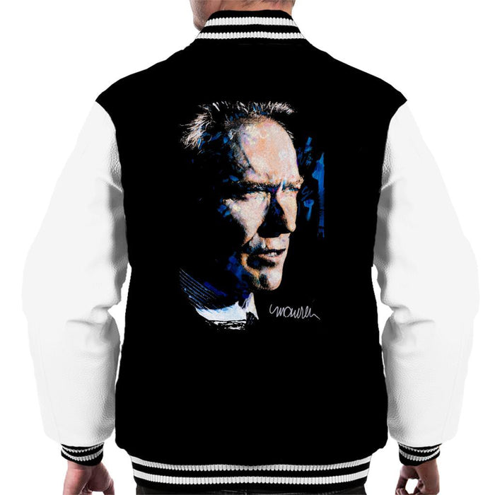 Sidney Maurer Original Portrait Of Clint Eastwood Mens Varsity Jacket - Mens Varsity Jacket