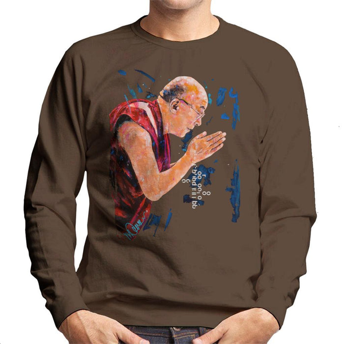 Sidney Maurer Original Portrait Of The Dalai Lama Mens Sweatshirt - Mens Sweatshirt