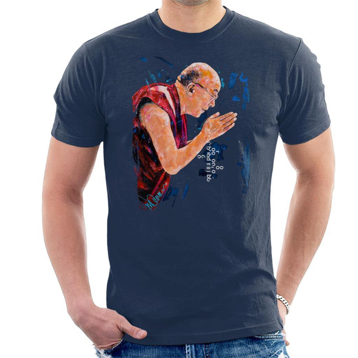 Sidney Maurer Original Portrait Of The Dalai Lama Mens T-Shirt - Mens T-Shirt