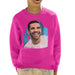 Sidney Maurer Original Portrait Of Drake Smiling Kids Sweatshirt - X-Small (3-4 yrs) / Hot Pink - Kids Boys Sweatshirt