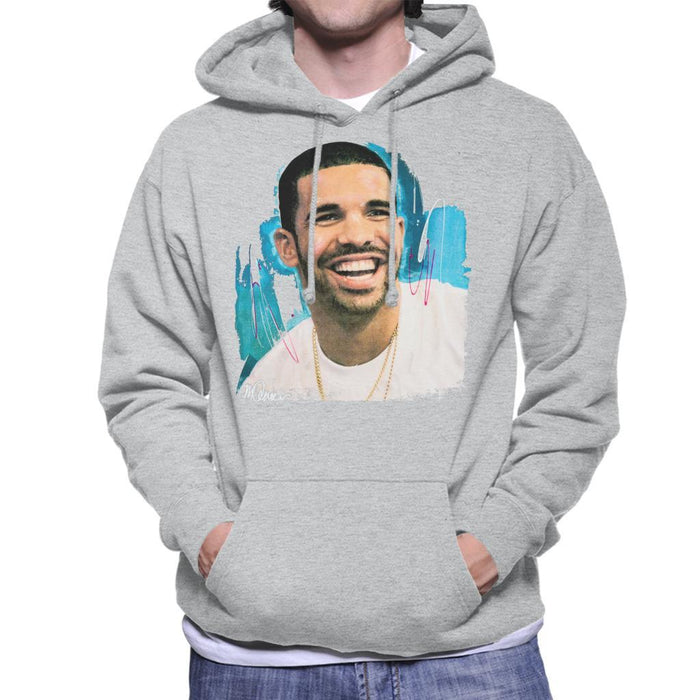 Sidney Maurer Original Portrait Of Drake Smiling Mens Hooded Sweatshirt - Mens Hooded Sweatshirt