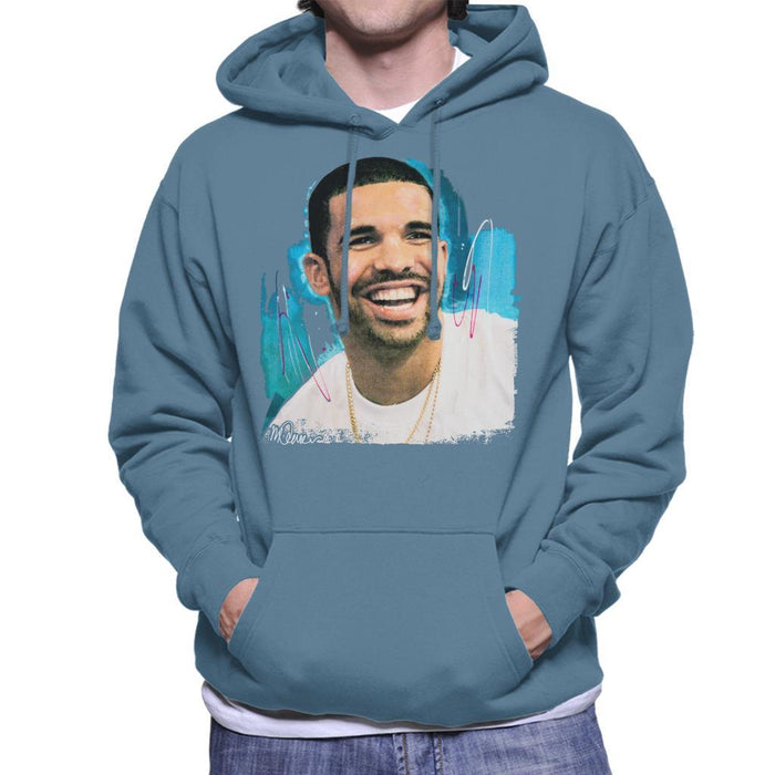 Sidney Maurer Original Portrait Of Drake Smiling Mens Hooded Sweatshirt - Mens Hooded Sweatshirt