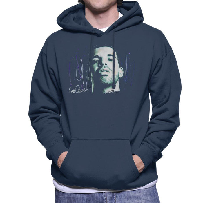 Sidney Maurer Original Portrait Of Drake OVOXO Mens Hooded Sweatshirt - Mens Hooded Sweatshirt