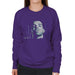Sidney Maurer Original Portrait Of Drake OVOXO Womens Sweatshirt - Small / Purple - Womens Sweatshirt