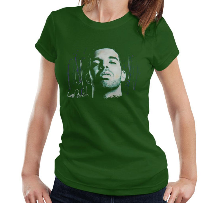 Sidney Maurer Original Portrait Of Drake OVOXO Womens T-Shirt - Womens T-Shirt