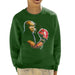 Sidney Maurer Original Portrait Of George Foreman Kids Sweatshirt - X-Small (3-4 yrs) / Bottle Green - Kids Boys Sweatshirt