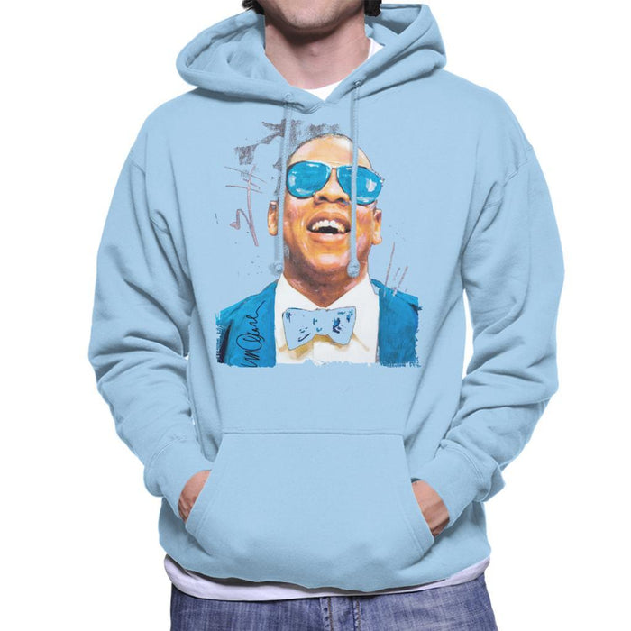 Sidney Maurer Original Portrait Of Jay Z Blue Tux Mens Hooded Sweatshirt - Mens Hooded Sweatshirt