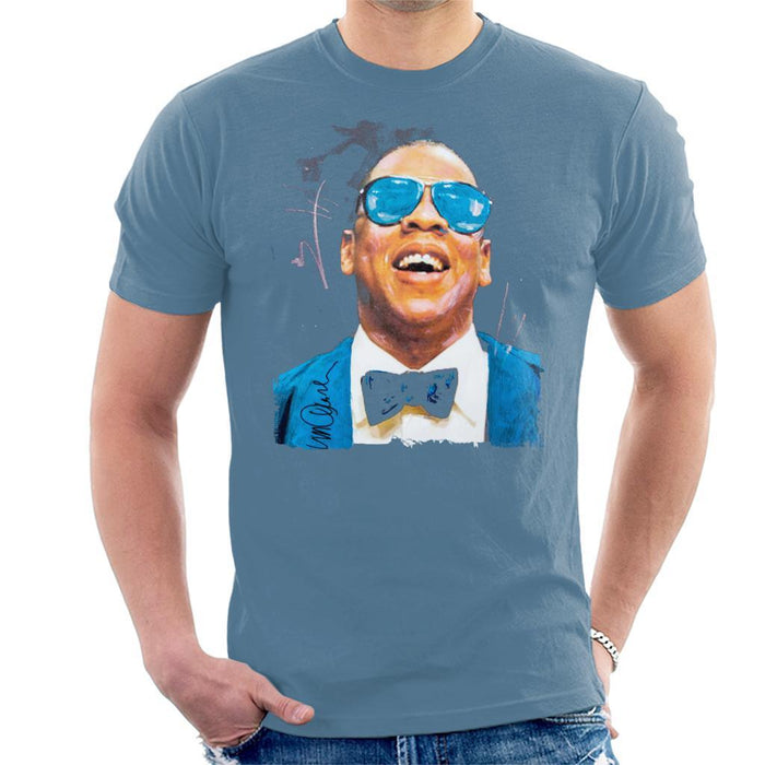 Sidney Maurer Original Portrait Of Jay Z Blue Tux Mens T-Shirt - Mens T-Shirt