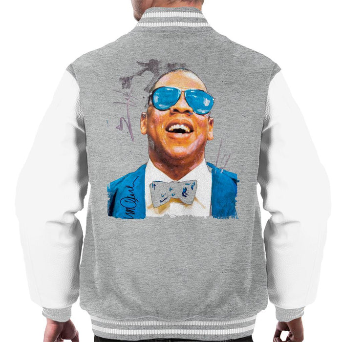 Sidney Maurer Original Portrait Of Jay Z Blue Tux Mens Varsity Jacket - Mens Varsity Jacket