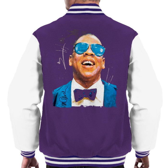 Sidney Maurer Original Portrait Of Jay Z Blue Tux Mens Varsity Jacket - Mens Varsity Jacket