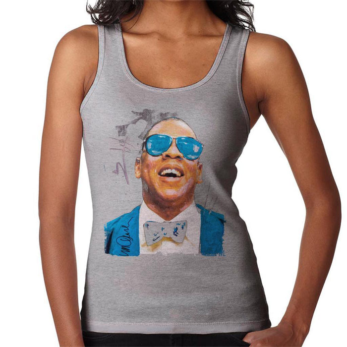 Sidney Maurer Original Portrait Of Jay Z Blue Tux Womens Vest - Womens Vest