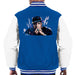 Sidney Maurer Original Portrait Of Jay Z The Black Album Mens Varsity Jacket - Small / Royal/White - Mens Varsity Jacket